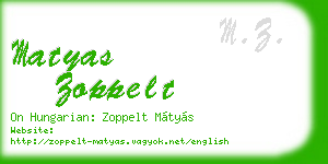 matyas zoppelt business card