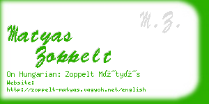 matyas zoppelt business card